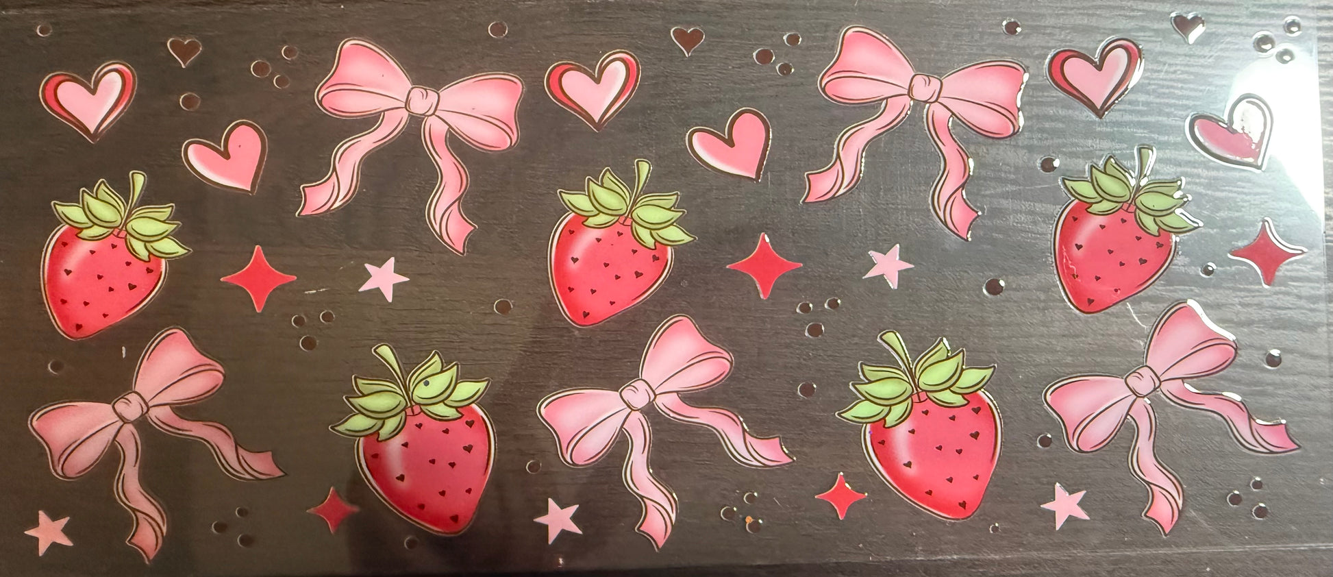 #34 Bows Strawberry hearts